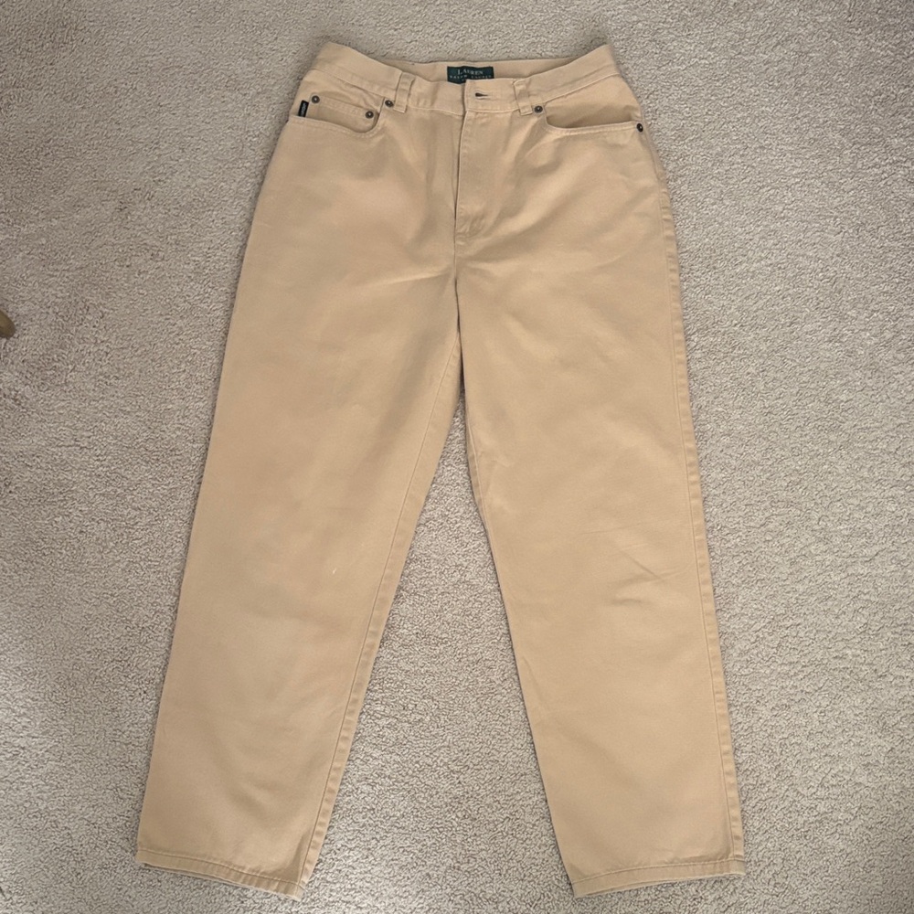 Lauren Ralph Lauren Straight Leg Pants in Khaki
